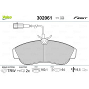 Valeo | Bremsbelagsatz, Scheibenbremse | 302061