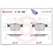 Brembo | Bremsbelagsatz, Scheibenbremse | P 23 180