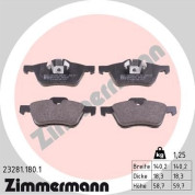 Zimmermann | Bremsbelagsatz, Scheibenbremse | 23281.180.1