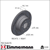 Zimmermann | Bremsscheibe | 150.3466.55