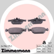 Zimmermann | Bremsbelagsatz, Scheibenbremse | 24796.175.1