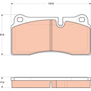 TRW | Bremsbelagsatz, Scheibenbremse | GDB1816