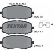 Textar | Bremsbelagsatz, Scheibenbremse | 2491001