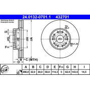 ATE | Bremsscheibe | 24.0132-0701.1