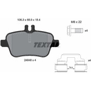 Textar | Bremsbelagsatz, Scheibenbremse | 2484801