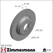 Zimmermann | Bremsscheibe | 150.3411.20