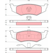 TRW | Bremsbelagsatz, Scheibenbremse | GDB1234
