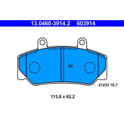 ATE | Bremsbelagsatz, Scheibenbremse | 13.0460-3914.2