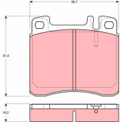 TRW | Bremsbelagsatz, Scheibenbremse | GDB1122