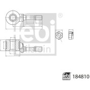 febi bilstein | Stange/Strebe, Stabilisator | 184810