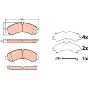 TRW | Bremsbelagsatz, Scheibenbremse | GDB3645
