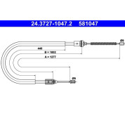 ATE | Seilzug, Feststellbremse | 24.3727-1047.2