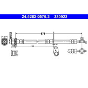 ATE | Bremsschlauch | 24.5262-0576.3