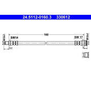 ATE | Bremsschlauch | 24.5112-0160.3