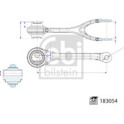 febi bilstein | Lenker, Radaufhängung | 183054
