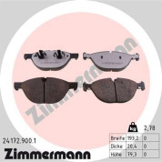 Zimmermann | Bremsbelagsatz, Scheibenbremse | 24172.900.1