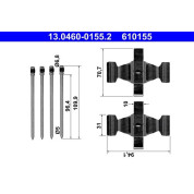 ATE | Zubehörsatz, Scheibenbremsbelag | 13.0460-0155.2