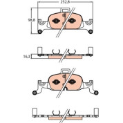 TRW | Bremsbelagsatz, Scheibenbremse | GDB2126