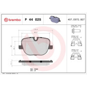 Brembo | Bremsbelagsatz, Scheibenbremse | P 44 025