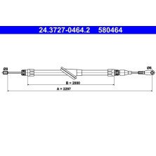 ATE | Seilzug, Feststellbremse | 24.3727-0464.2