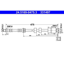 ATE | Bremsschlauch | 24.5169-0475.3