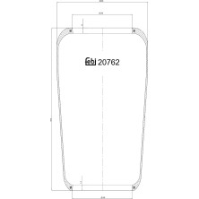 febi bilstein | Federbalg, Luftfederung | 20762