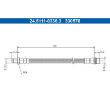 ATE | Bremsschlauch | 24.5111-0336.3