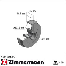 Zimmermann | Bremstrommel | 470.1856.00