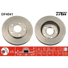 TRW | Bremsscheibe | DF4041