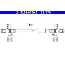 ATE | Bremsschlauch | 24.5239-0240.3