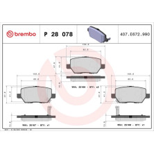 Brembo | Bremsbelagsatz, Scheibenbremse | P 28 078