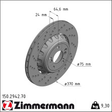 Zimmermann | Bremsscheibe | 150.2942.70