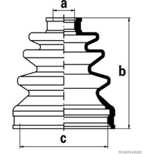 Herth+Buss Jakoparts | Faltenbalgsatz, Antriebswelle | J2884016