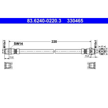 ATE | Bremsschlauch | 83.6240-0220.3