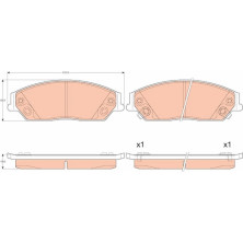 TRW | Bremsbelagsatz, Scheibenbremse | GDB3614
