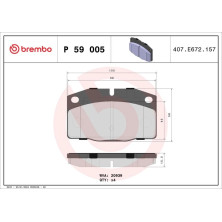 Brembo | Bremsbelagsatz, Scheibenbremse | P 59 005