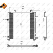 NRF | Kondensator, Klimaanlage | 350221