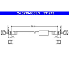 ATE | Bremsschlauch | 24.5239-0355.3