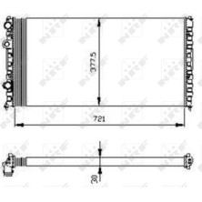 NRF | Kühler, Motorkühlung | 54696