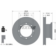 Textar | Bremsscheibe | 93102300