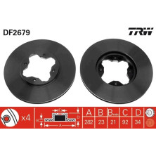 TRW | Bremsscheibe | DF2679