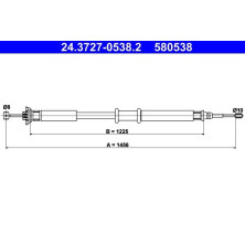 ATE | Seilzug, Feststellbremse | 24.3727-0538.2