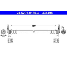 ATE | Bremsschlauch | 24.5201-0180.3