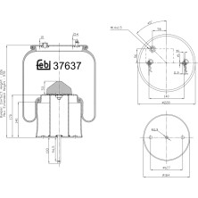 febi bilstein | Federbalg, Luftfederung | 37637