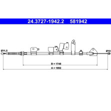 ATE | Seilzug, Feststellbremse | 24.3727-1942.2