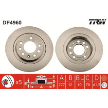 TRW | Bremsscheibe | DF4960