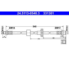 ATE | Bremsschlauch | 24.5113-0540.3