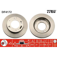 TRW | Bremsscheibe | DF4172