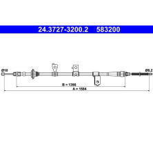 ATE | Seilzug, Feststellbremse | 24.3727-3200.2