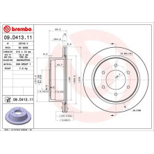 Brembo | Bremsscheibe | 09.D413.11